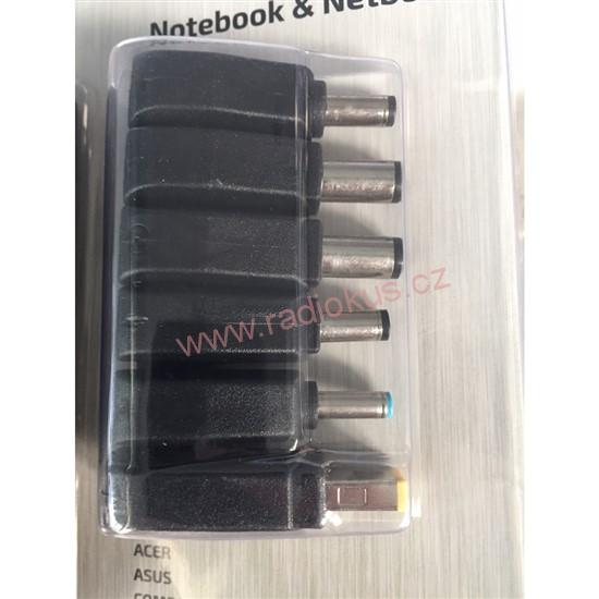 Univerzální zdroj pro notebooky, 70W, 6 koncovek, automatický