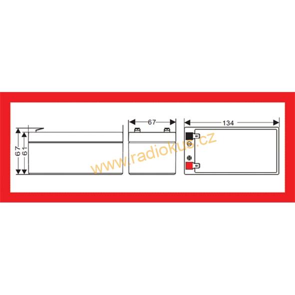 Baterie olověná 12V 3.2Ah MOTOMA