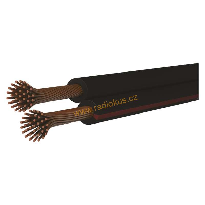 Dvojlinka nestíněná 2x1,0mm černo/rudá