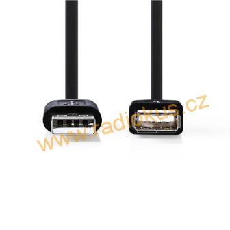 Kabel USB 2.0 USB A vidlice / USB A zásuvka 1,8 m 