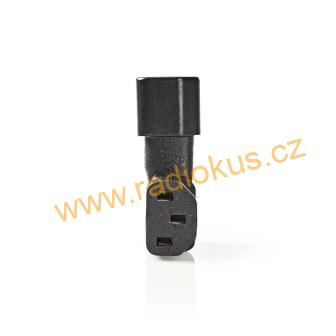 Úhlový napájecí adaptér z IEC-320-C14 na IEC-320-C13