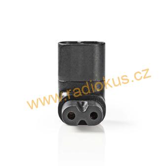 Úhlový napájecí adaptér z IEC-320-C8 na IEC-320-C7