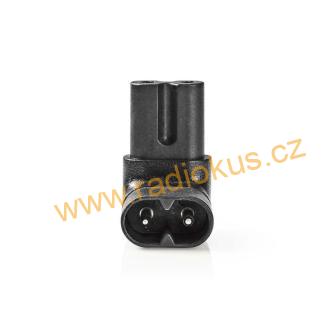 Úhlový napájecí adaptér z IEC-320-C8 na IEC-320-C7