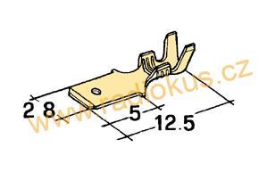 Faston 2,8mm vidlice neizolovaná