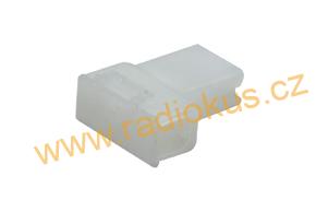 Kryt faston zásuvky 6,3mm bílý úhlový