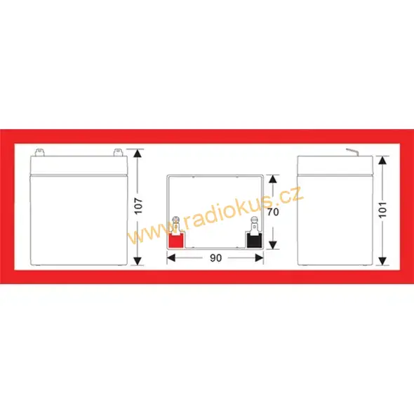 Baterie olověná 12V 12Ah MOTOMA
