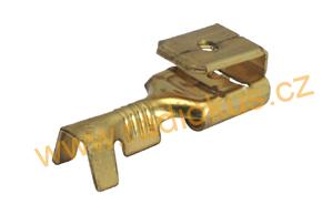 Faston 6,3mm zásuvka s odbočkou poloizolovaná červená