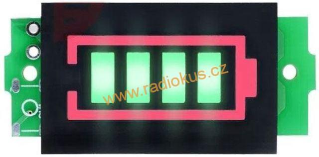 M 448B - Indikátor stavu nabití pro 3 článek Li-Ion nebo Li-Pol