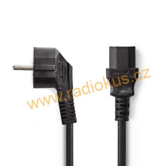 Kabel napájecí  EURO PC 1,8m  , černý