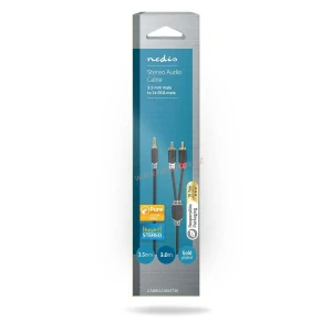 Kabel Jack 3,5mm stereo vidlice / 2 x CINCH vidlice 3m , HQ