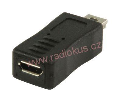Redukce Micro B USB zásuvka / Mini USB vidlice