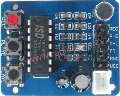 M 419A - Hlasový záznamník s ISD1820 - modul pro záznam zvuku s reproduktorem