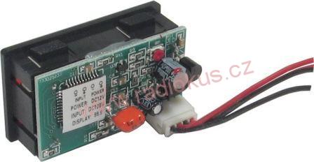 Voltmetr panelový LED MP 600V~ , napájení 6-12V