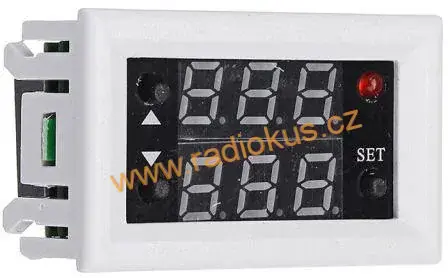 M 482B - Časový spínač s LED displejem , 2 časy , bílý rámeček