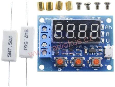 M 463A - Tester článků a baterií HW-586 - měřič kapacity do 9999Ah