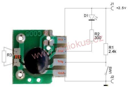M 483 - Časový spínač 2sec-2hod, miniaturní modul C005