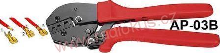 Kleště lisovací AP-03B na neizolované fastony 2,8+4,8+6,3mm