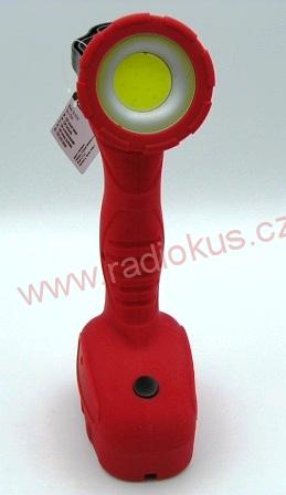 Ruční LED svítilna 3544, 1 x 5W , 3xAA , červená