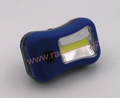 Ruční LED svítilna 3534, 1 x 2W + 4 x LED 5mm , 3xAAA , modrá
