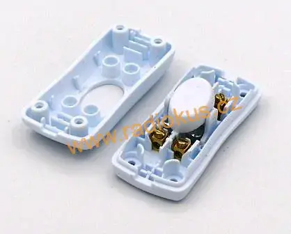 Kabelový spínač dvojitý , 2A/250V , kolébkový , bílý