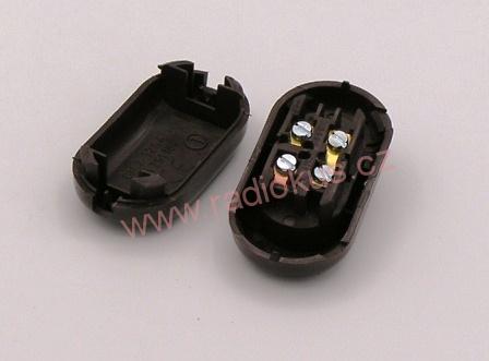 Kabelový spínač jednoduchý , 0,5A/250V , kolébkový , hnědý