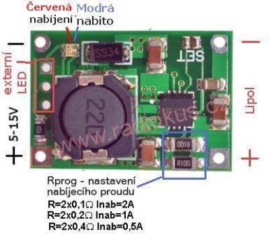 M 401B - Nabíječka 1-2 Li-Ion článků 2A s ochranou, modul s IO TP5100