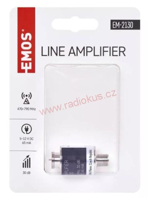 Zesilovač signálu DVB-T/T2 30dB , F konektory