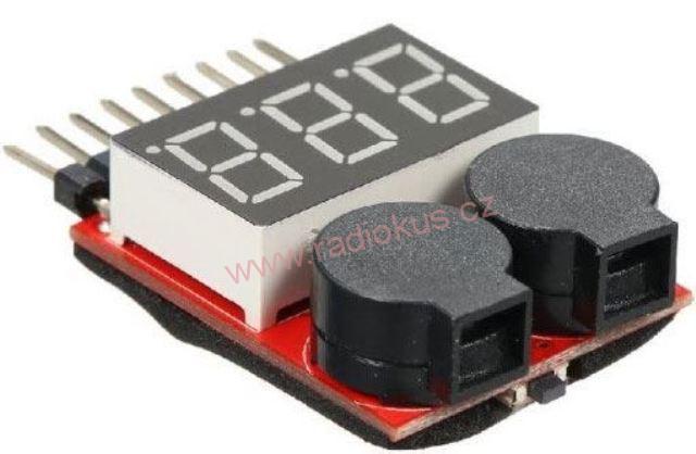 M 485 - Indikátor stavu nabití a tester pro 1-8 článků Li-Ion nebo Li-Pol