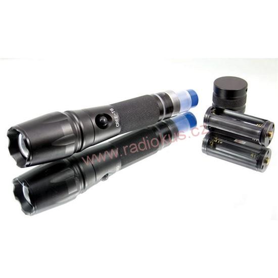 Solight profesionální nabíjecí LED svítilna, T6 XML Cree LED, 600lm, Li-Ion