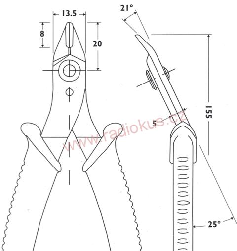 Kleště štípací boční precizní L=128mm