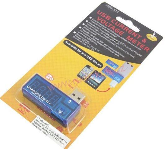 USB tester - voltmetr a ampérmetr 3-7,5V/0-3A DC, AK306B
