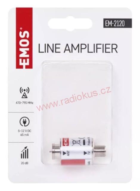 Zesilovač signálu DVB-T/T2 20dB , F konektory