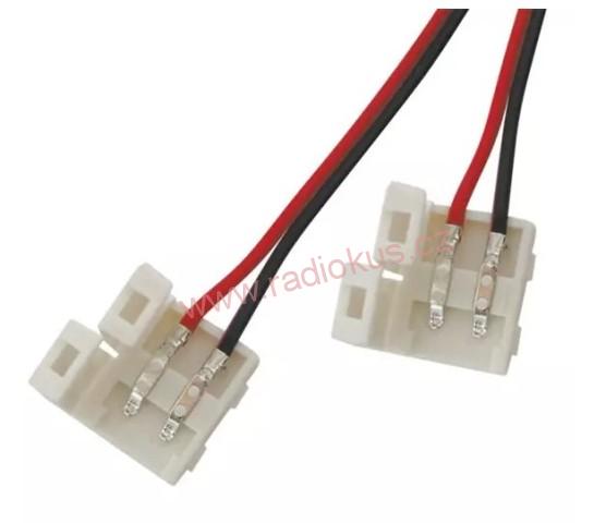 Spojka nepájivá pro LED 8mm řady 3528, 2835 30,60LED/m s kabelem 15 cm