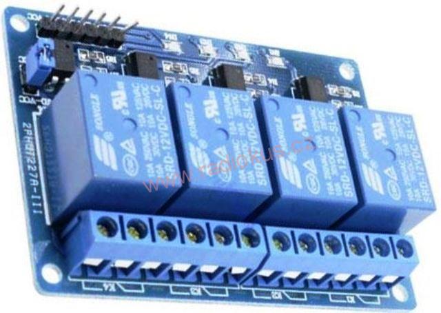M 459C - Modul relé 4x, napájení 12V, s optočlenem
