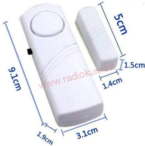 Dveřní a okenní alarm s magnetem YL-333 ,siréna 90dB/m