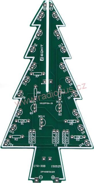 3D vánoční stromeček LED - elektronická stavebnice