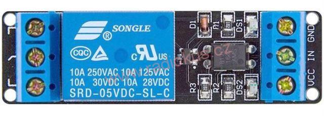 M 457B Modul relé 1x, napájení 5V, s optočlenem