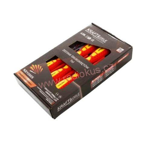 Šroubováky elektrikářské se zkoušečkou, 7ks, KRAFT DELE