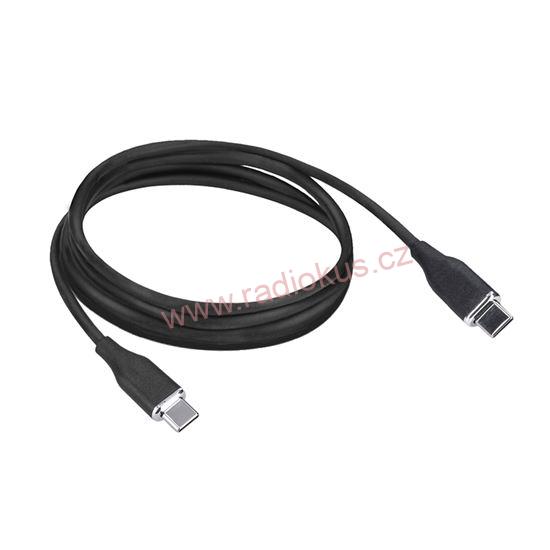 Kabel USB-C 3.1 - USB-C konektor - USB-C konektor, silikonový , černý , 2m