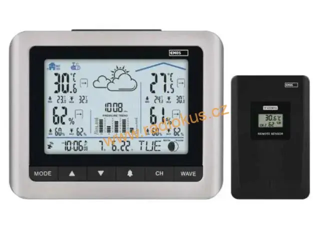 Meteostanice domácí E 0316 bezdrátová LCD