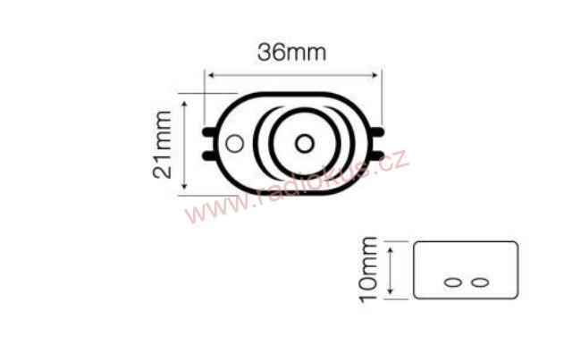 LED modul OPTO 1X SMD2835 12V 6500K 1W