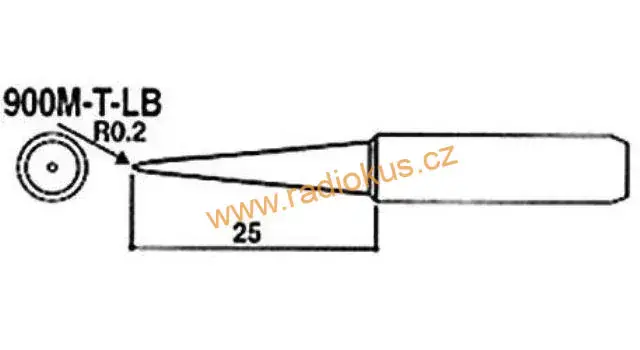 Hrot 900M-T-LB pro mikropájky P130A