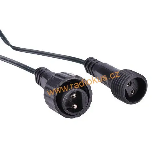 Prodlužovací kabel pro spojovací řetězy Standard černý, 5 m, venkovní i vnitřní