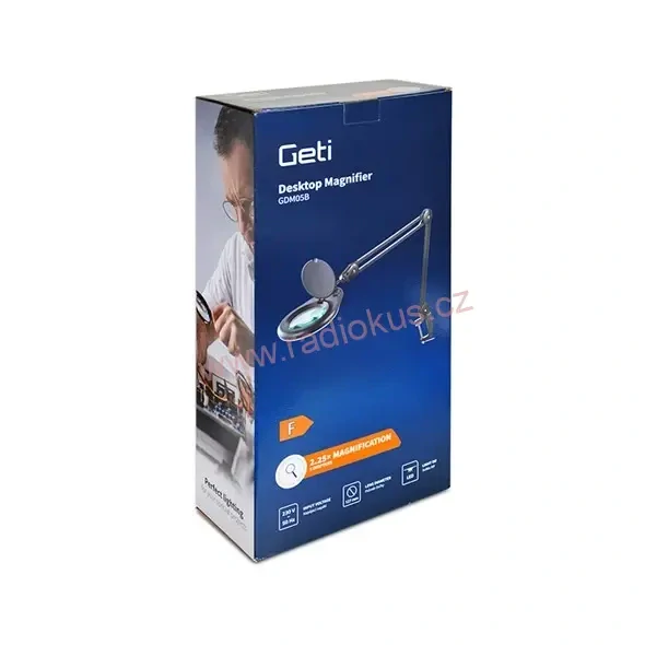 Lupa stolní s LED osvětlením GDM05B , černá