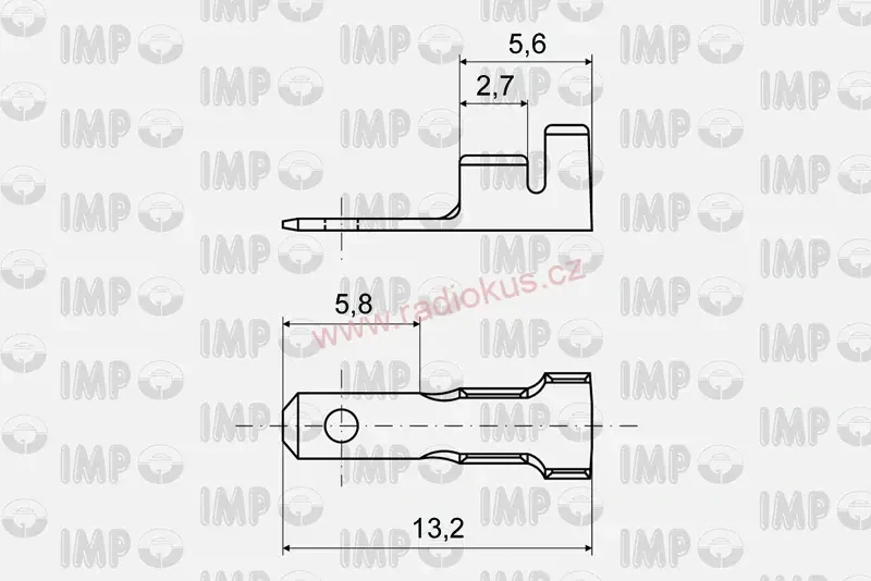 Faston 2,8mm vidlice neizolovaná