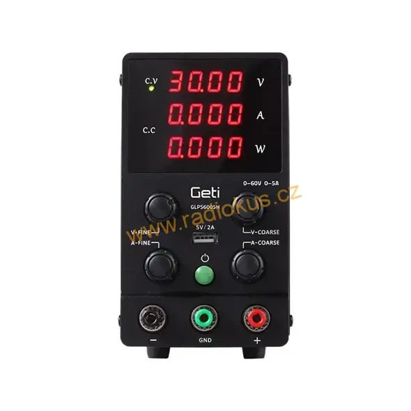 Zdroj laboratorní GETI GLPS6005H 0-60V/ 0-5A