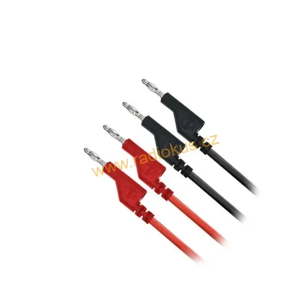 Měřící kabely banánek / banánek 100cm , 0,35mm , červený / černý , 