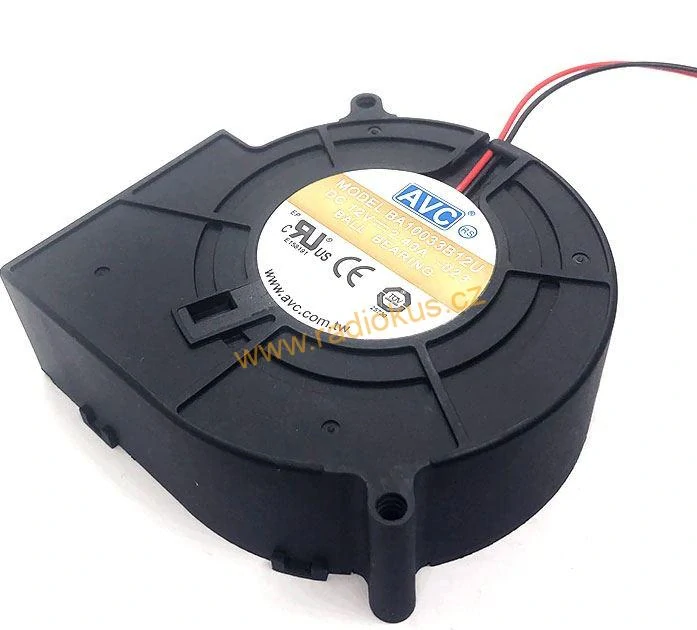Ventilátor radiální AVC BA10033B, 97x97x33mm 12V / 2,4A , kuličková ložiska