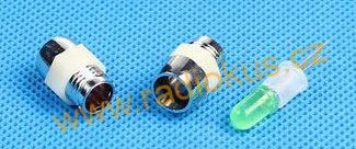 Držák LED 3 mm pochromovaný plast ABS