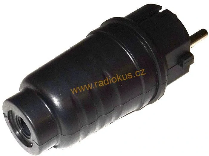 Vidlice 230V SY-29, přímý vývod, krytí IP44, 250VAC/16A